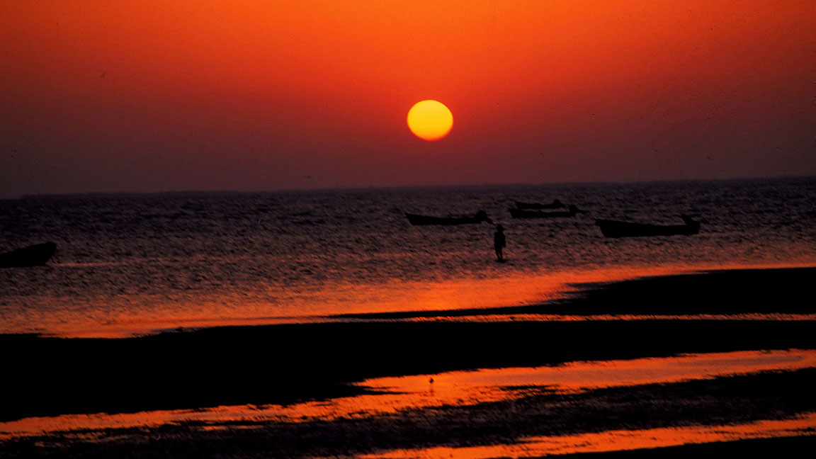 Sonnenuntergang vor Küste von Oman