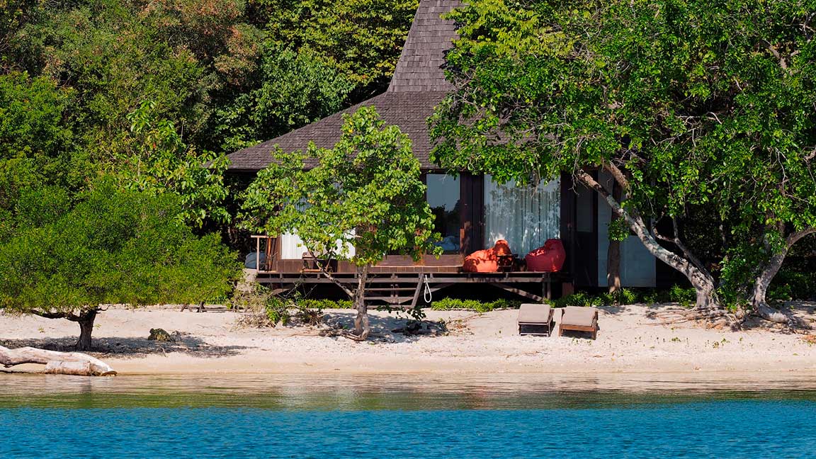 Hütte am Strand des Hotels The Menjangan auf Bali