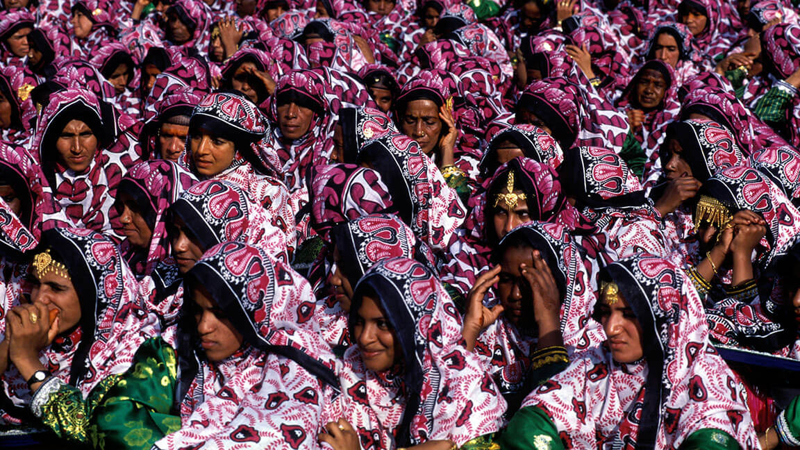 Tänzerinnen auf Fest in Region Dhofar