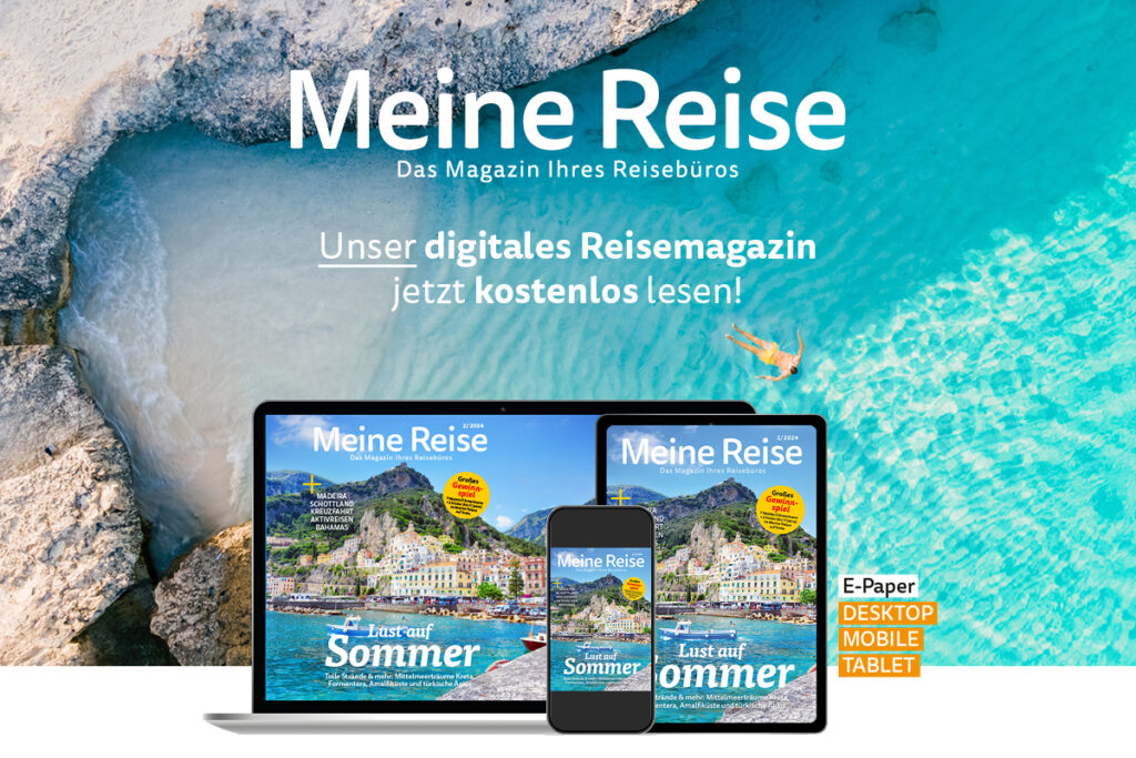 Pauschalreisen, Individualreisen und mehr gibt es bei Fenners Reisen - verschaffen Sie sich den Überblick im Meine Reise Magazin