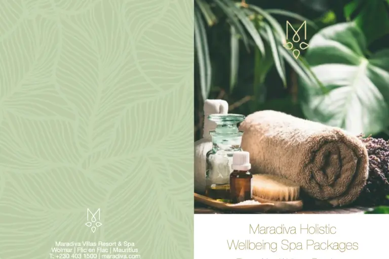 Hier finden Sie die Wellbeing und Spa-Broschüre des Maradiva Villas Resort und Spa, buchbar bei Fenners Reisen