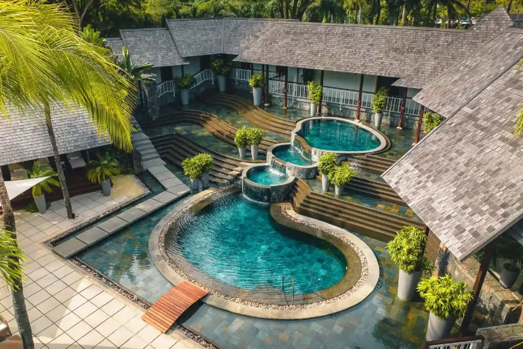 Der luxuriöse Spa-Bereich des Royal Palm Beachcomber Luxury. Maximale Entspannung auf Mauritius buchen Sie bei Fenners Reisen!