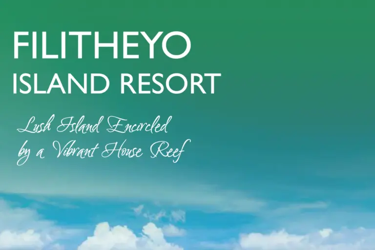 Die Broschüre des Filitheyo Island Resort auf den Malediven. Noch Fragen? Katharina Fenners berät Sie individuell!