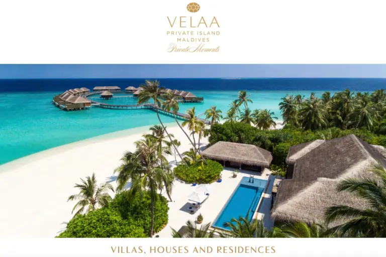 Die Broschüre des exklusiven Privatinsel-Resorts Velaa Private Island im Noonu Atoll auf den Malediven. Noch Fragen? Katharina Fenners berät Sie individuell und persönlich!