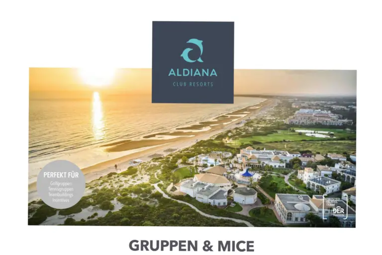 Die Broschüre zu Gruppenreisen ins Aldiana Club Andalusien - perfekt für Tennisgruppen, Golfgruppen, Firmen Incentives, Retreats und vieles mehr! Katharina Fenners berät Sie individuell und organisiert den maßgeschneiderten Aufenthalt für Ihre Reisegruppe.
