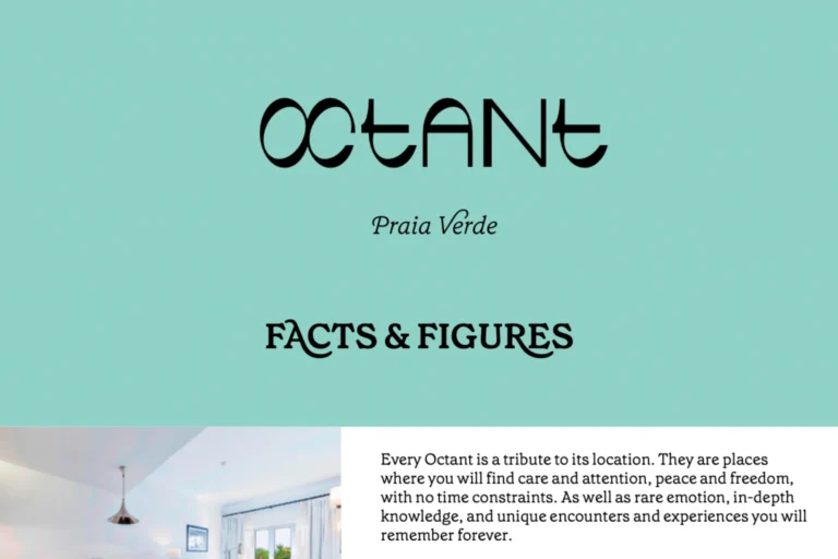 Die Broschüre des Octant Praia Verde Boutiquehotels. Noch Fragen? Katharina Fenners berät Sie individuell und persönlich!