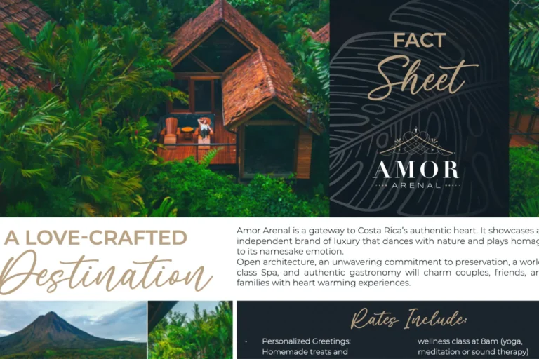 Das Factsheet des Amor Arenal zeigt alle Fakten des luxuriösen Boutiquehotels in Costa Rica auf einen Blick. Noch Fragen? Katharina Fenners berät Sie individuell und persönlich!