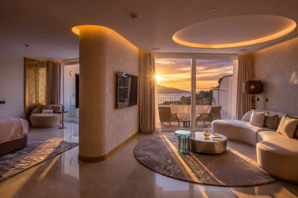 Die Grand Suite zählt zu den stilvollsten Zimmerkategorien der ZEM Wellness Clinic Altea und kann individuell bei Fenners Reisen gebucht werden.