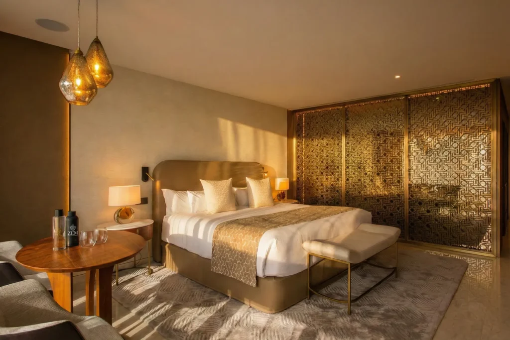 Schon das Standard Zimmer der ZEM Wellness Clinic Altea bietet weitläufigen Luxus. Individuell buchbar für Ihren Longevity-Urlaub in Spanien bei Fenners Reisen!